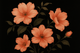 fondo nego flores salmon