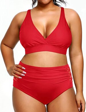 🌸Bikini .tiro alto con control de abdomen MOD:D-2XL516 - Imagen 4