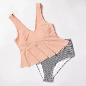 🌸Bikini .tiro alto con volantes MOD:2XL58 - Imagen 4