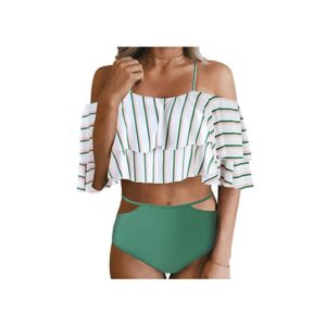 🌸Bikini .tiro alto con volantes campesino MOD:2XL63