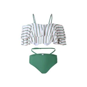 🌸Bikini .tiro alto con volantes campesino MOD:2XL63 - Imagen 4