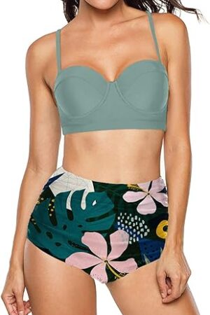 🌸Bikini .tiro alto con control de abdomen MOD:2XL74