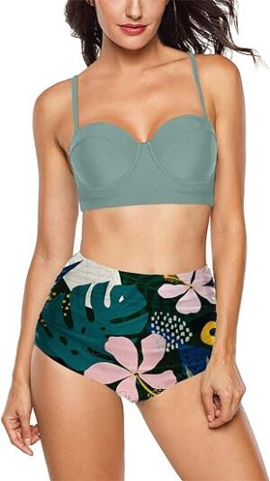 🌸Bikini .tiro alto con control de abdomen MOD:2XL74