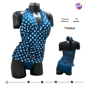 🌸.Tankini bottom con control de abdomen halter MOD:2XL537