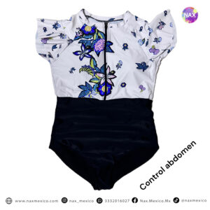 🌸.Monokini con control de abdomen manga corta MOD:2XL554 - Imagen 5