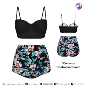 🌸Bikini .tiro alto con control de abdomen MOD:2XL567 - Imagen 7