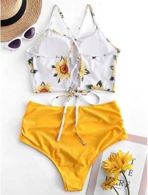 🌸Bikini .tiro alto con control de abdomen MOD:2XL568 - Imagen 3