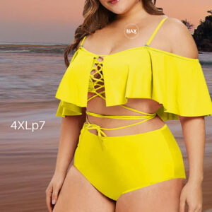 🌸Bikini .tiro alto campesino con volantes MOD:4XL7 - Imagen 2