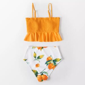 🌸Bikini tiro alto drapeado con volantes MOD:CH410 - Imagen 5