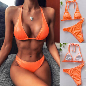 🌸Bikini tiro alto halter MOD:CH475 - Imagen 6