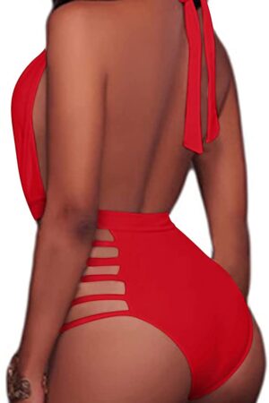 🌸Monokini ahuecado lateral escote pronunciado MOD:G444