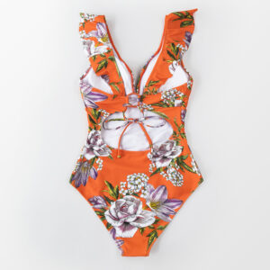 🌸Monokini con control de abdomen con volantes MOD:C-G476 - Imagen 5