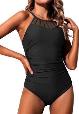 🌸Monokini con control de abdomen con transparencia MOD:G502