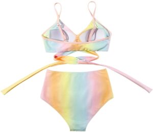 🌸Bikini tiro alto con control de abdomen criss cross MOD:G560 - Imagen 5