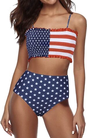 🌸Bikini tiro alto drapeado MOD:G581