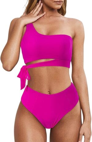 🌸Bikini tiro alto un hombro MOD:G588