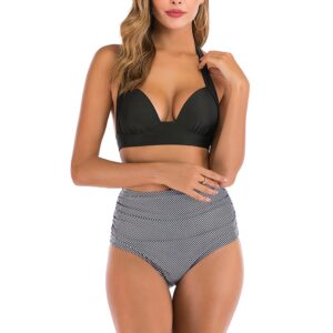 🌸Bikini tiro alto con control de abdomen halter MOD:G596 - Imagen 7