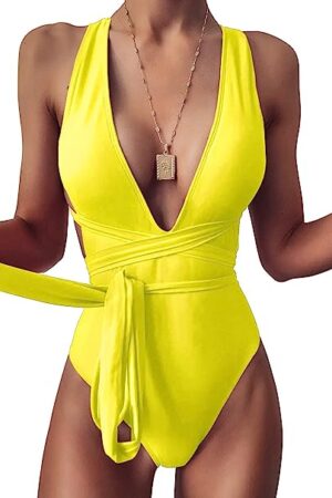 🌸Monokini con lazo multifuncional MOD:G635