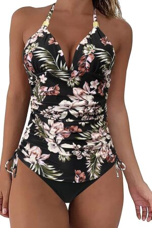 🌸Tankini bottom con control de abdomen halter MOD:G676