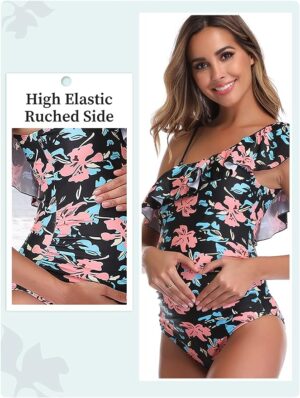 🌸Maternidad monokini con volantes MOD:G680 - Imagen 5