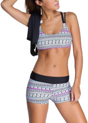 🌸Tankini Short 3 piezas MOD:M362 - Imagen 4