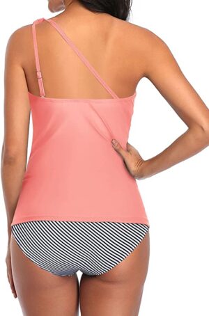 🌸Tankini bottom con control de abdomen un hombro MOD:M461 - Imagen 5