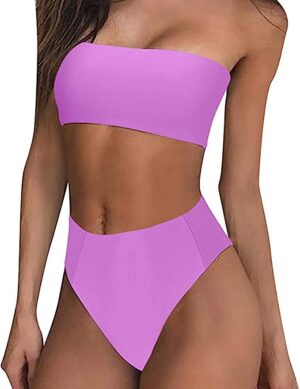 🌸Bikini tiro alto strapless MOD:M567