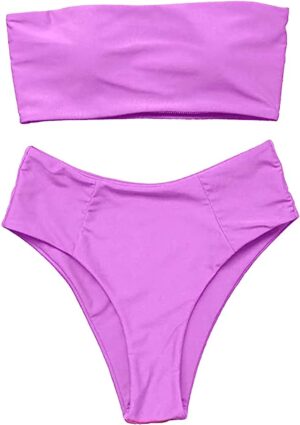 🌸Bikini tiro alto strapless MOD:M567 - Imagen 2