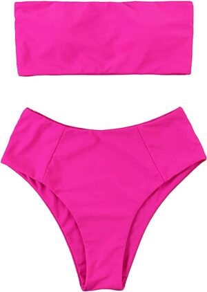 🌸Bikini tiro alto strapless MOD:M568 - Imagen 2