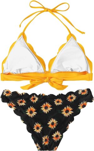 🌸Bikini halter festoneado MOD:M592 - Imagen 2