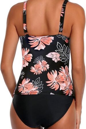 🌸Tankini bottom con control de abdomen con volantes MOD:KI-M607