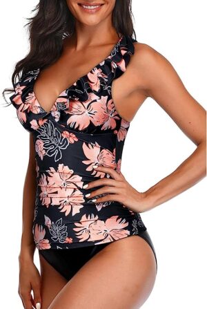 🌸Tankini bottom con control de abdomen con volantes MOD:KI-M607 - Imagen 3