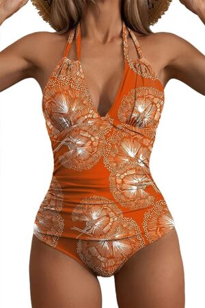 🌸Monokini con control de abdomen halter MOD:F-M632