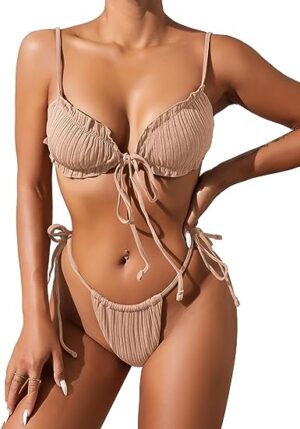 🌸Bikini brasileño acanalado MOD:M653 - Imagen 4