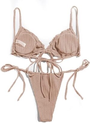 🌸Bikini brasileño acanalado MOD:M653 - Imagen 6