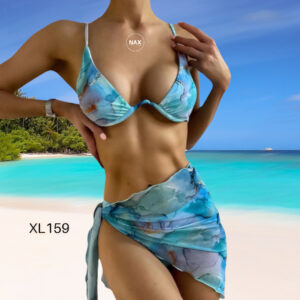 🌸Bikini 3 piezas con varilla MOD:XL159