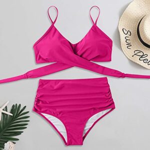 🌸Bikini .tiro alto con control de abdomen Crisscross MOD:XL433 - Imagen 4