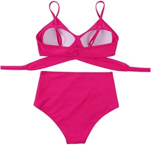 🌸Bikini .tiro alto con control de abdomen Crisscross MOD:XL433 - Imagen 5