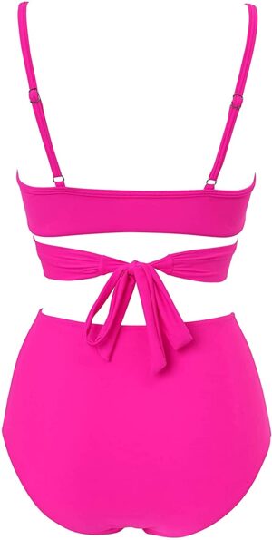 🌸Bikini .tiro alto con control de abdomen Crisscross MOD:XL433 - Imagen 7