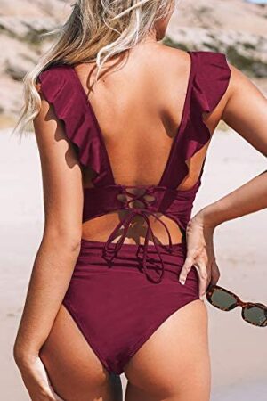 🌸.Monokini con control de abdomen con volantes MOD:XL482 - Imagen 2