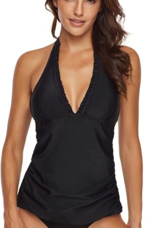 🌸.Tankini bottom con control de abdomen halter MOD:XL522