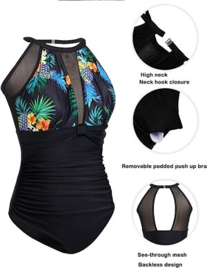 🌸.Monokini con control de abdomen transparencia MOD:A-XL556 - Imagen 3