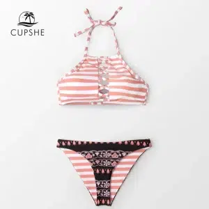 🌸Bikini reversible ahuecado frontal halter MOD:XS2 - Imagen 4