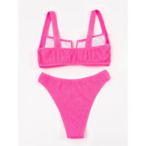 🌸Bikini tiro alto acanalado MOD:G717 - Imagen 13