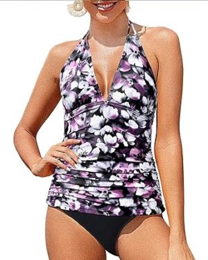 🌸Tankini bottom con control de abdomen halter MOD:S-G725 - Imagen 4