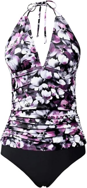 🌸Tankini bottom con control de abdomen halter MOD:S-G725 - Imagen 5