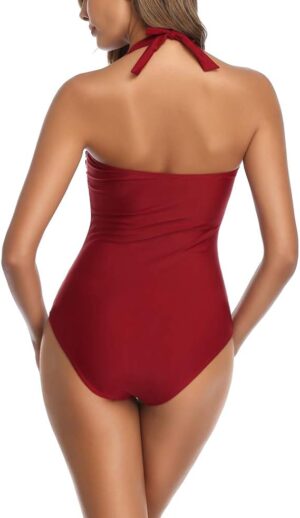 🌸Monokini con control de Abdomen halter MOD:1-G740 - Imagen 2