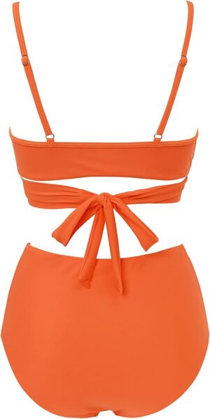 🌸Bikini tiro alto con control de abdomen criss cross MOD:G751 - Imagen 3