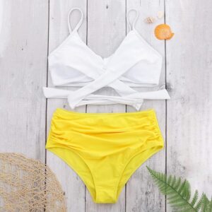 🌸Bikini tiro alto con control de abdomen criss cross MOD:G752 - Imagen 2