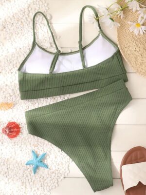 🌸Bikini tiro alto texturizado MOD:M755 - Imagen 5